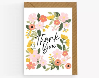 Floral Thank You Card: Card With Flowers
