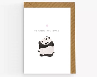 Panda Bear Hugs Card: Thinking of You, Positivity