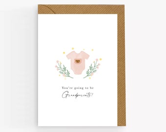 Pregnancy Announcement Card: You're Going To Be Grandparents