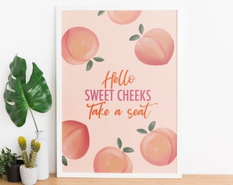 Peach Bathroom Decor Etsy