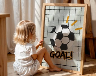 Football Wall Art Print: Toddler Boys Bedroom Decor