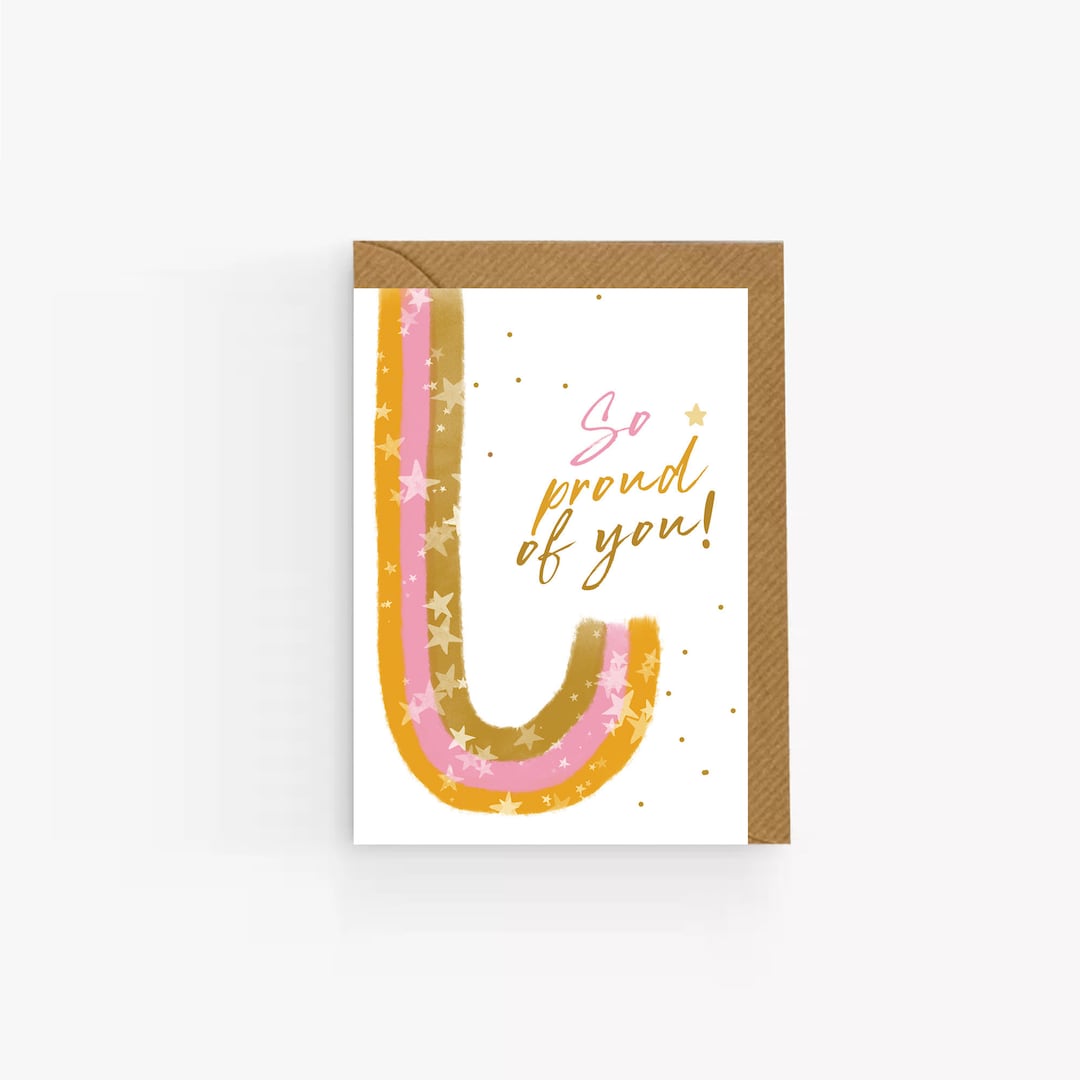 Well Done Card. so Proud of You Card. New Job. Graduation Card ...