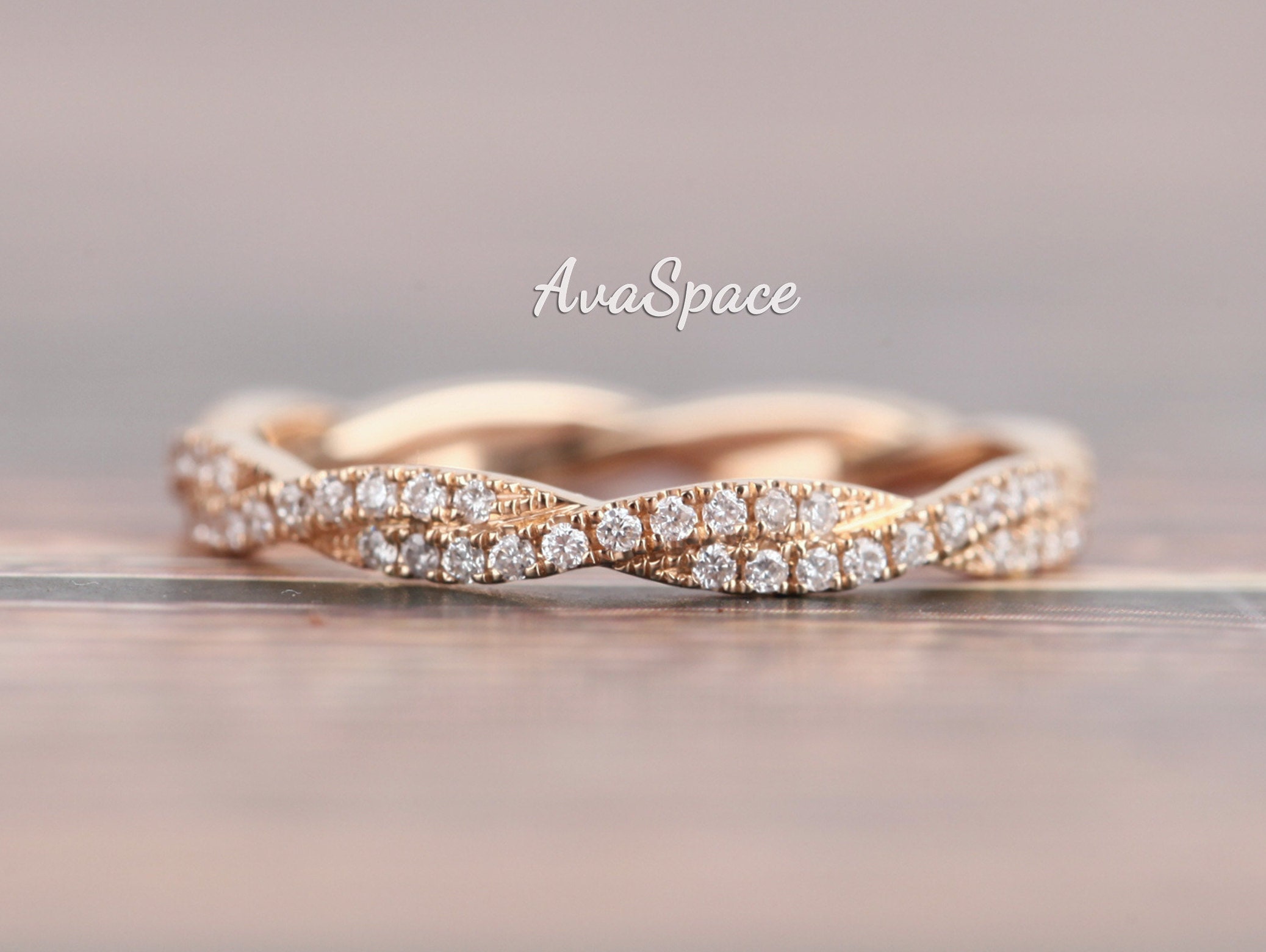 Diamond Wedding Band Full Eternity Ring Style 14K Yellow Gold Ring ...