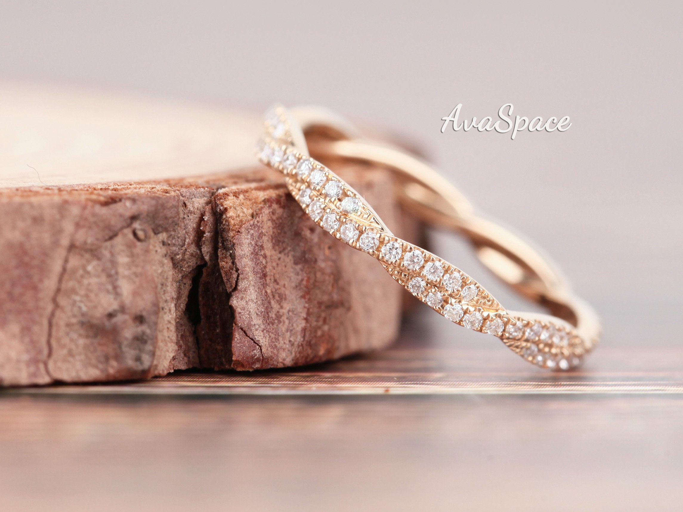 Diamond Wedding Band Full Eternity Ring Style 14K Yellow Gold Ring ...