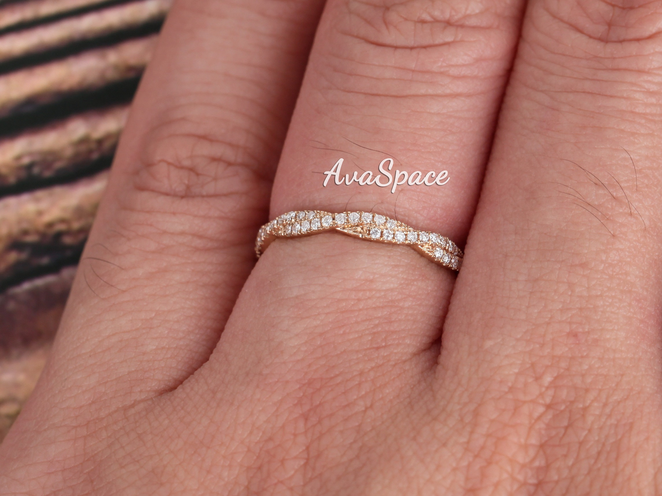 Diamond Wedding Band Full Eternity Ring Style 14K Yellow Gold Ring ...