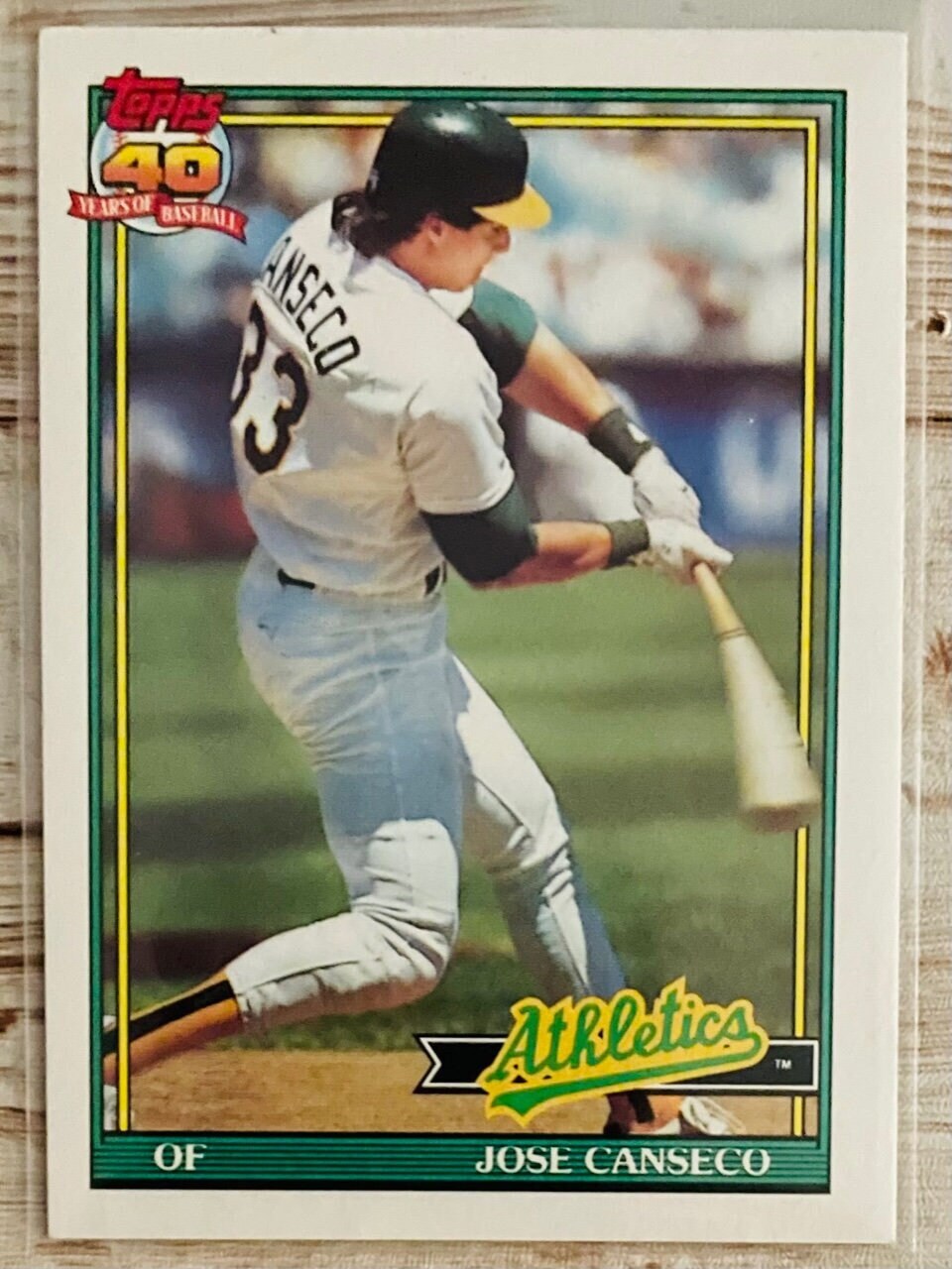 1991 Topps 40 Years of Baseball Jose Canseco 700 Baseball - Etsy