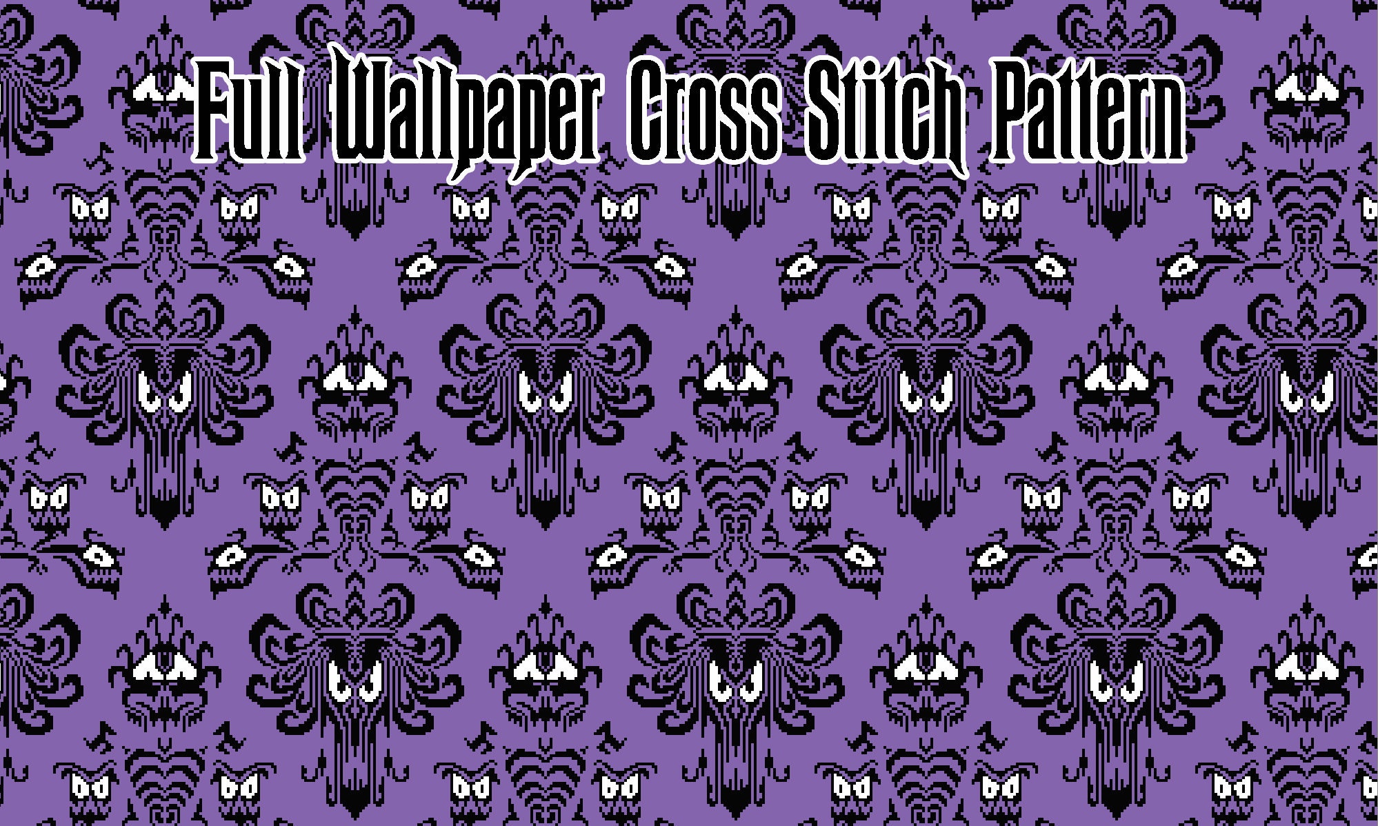 Haunted Mansion Inspired Cross Stitch Pattern Etsy UK