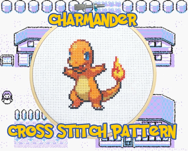 Charmander Cross Stitch Pattern Pokemon Inspired - Etsy
