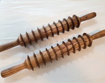 Pasta rolling pin in Ambrosia Maple, dumpling cutting rolling pin, dumpling maker, pasta roller, Italian cooking,  noodles, pies, pie making