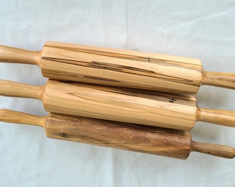 Ambrosia Maple rolling pin/ traditional style rolling pin/ bakers style rolling pin/ handmade rolling pin in solid Ambrosia Maple
