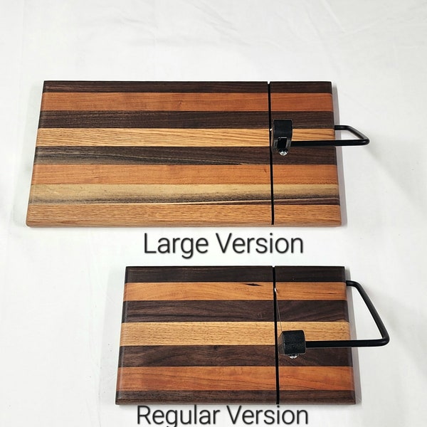 Handcrafted Cheese Slicer Board: Walnut, Cherry & Oak Charcuterie Board