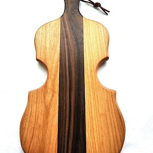 Fiddle Cutting Board: Handmade Cherry & Walnut Cheese or Charcuterie Board