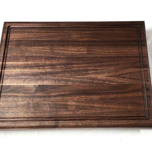 Large Black Walnut Cutting Board, Chopping Block, 14&quot; x 18&quot; Cutting Board, With Juice Groove,  Thick Black Walnut Butcher Block