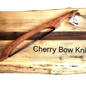 Bow knife, Bread knife, Cherry wood knife, bread lame, left handed, right handed,  handmade kitchen knife,  cheese knife, handmade knife