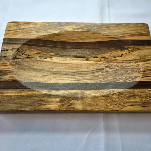 Handcrafted Double-Sided Cutting Board with Bowl Top: Available Alone or with Ulu Knife