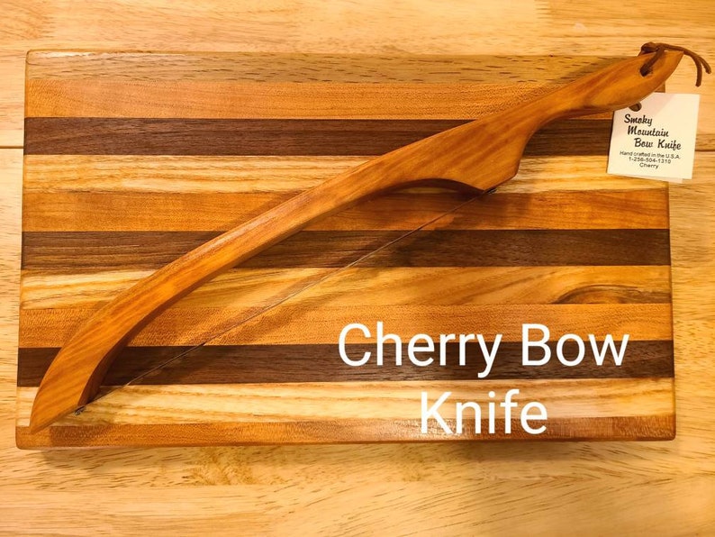Bow Knife Bread Knife Cherry Wood Knife Bread Lame Left Etsy