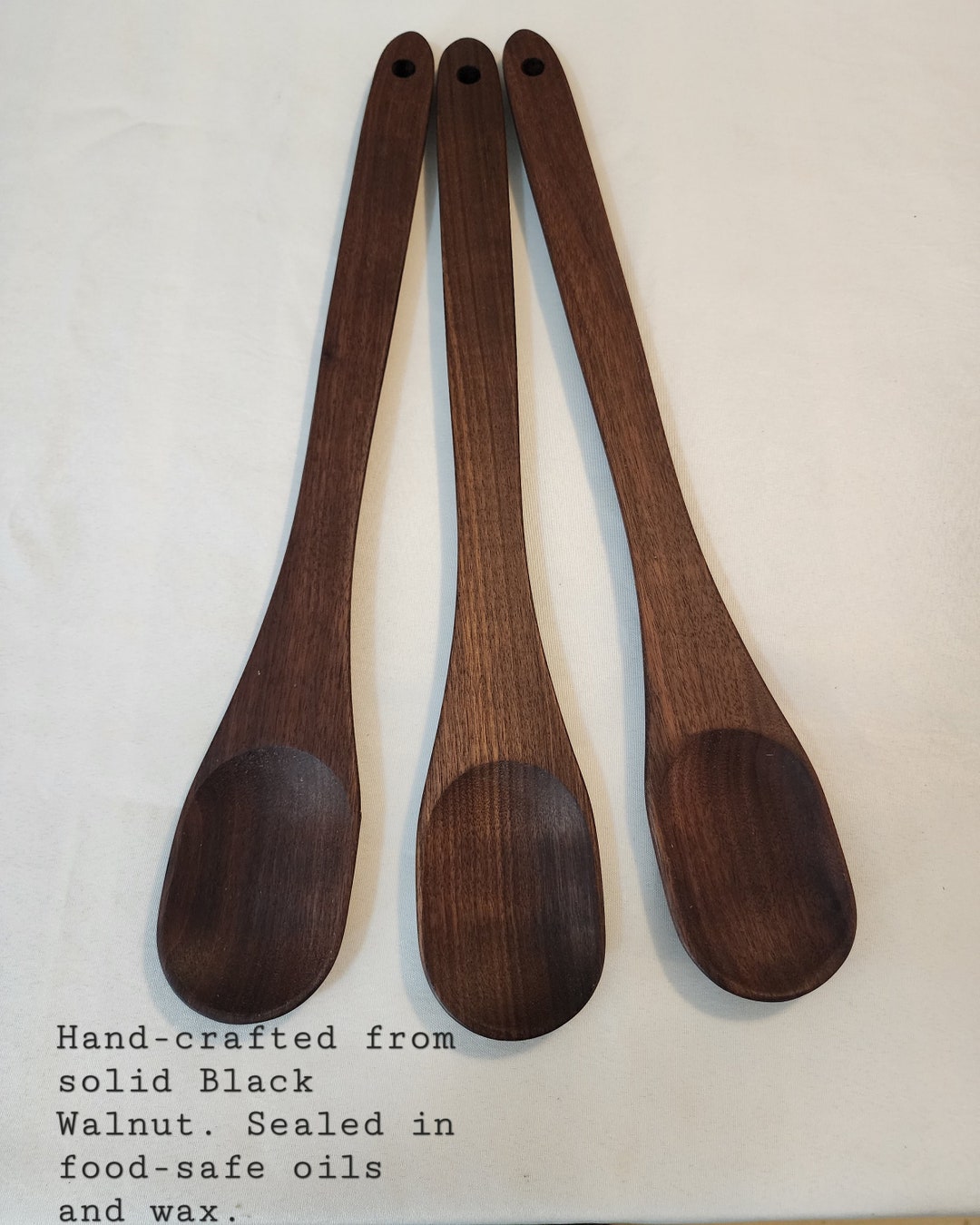 Handmade Wooden Black Walnut Spoons Full Size 18.5 Etsy