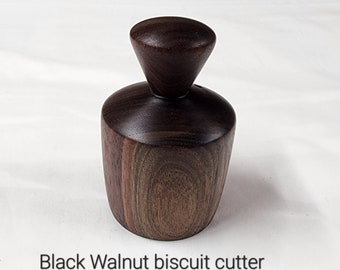 Handcrafted Black Walnut Biscuit Cutter | Biscuit Cutting tool in solid Black Walnut | Handmade Bakers gift | Biscuit-Cookie making tool