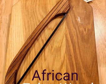 Zebra wood bow knife/fiddle knife/ bread knife/handcrafted kitchen knife for slicing all foods