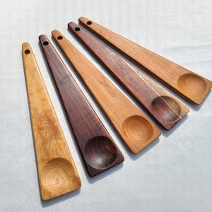 Handmade Wooden Utility Spoon: Black Walnut, Cherry, or Maple - 14 Inch
