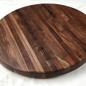 Handmade 20-inch Black Walnut Lazy Susan: Food Safe Turntable