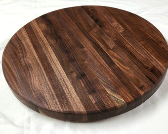 Wood Lazy Susan, 20 inch Lazy Susan in Black Walnut, Handmade and all food safe Lazy Susan, Large Turntable, table centerpiece