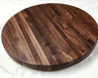 Wood Lazy Susan, 20 inch Lazy Susan in Black Walnut, Handmade and all food safe Lazy Susan, Large Turntable, table centerpiece