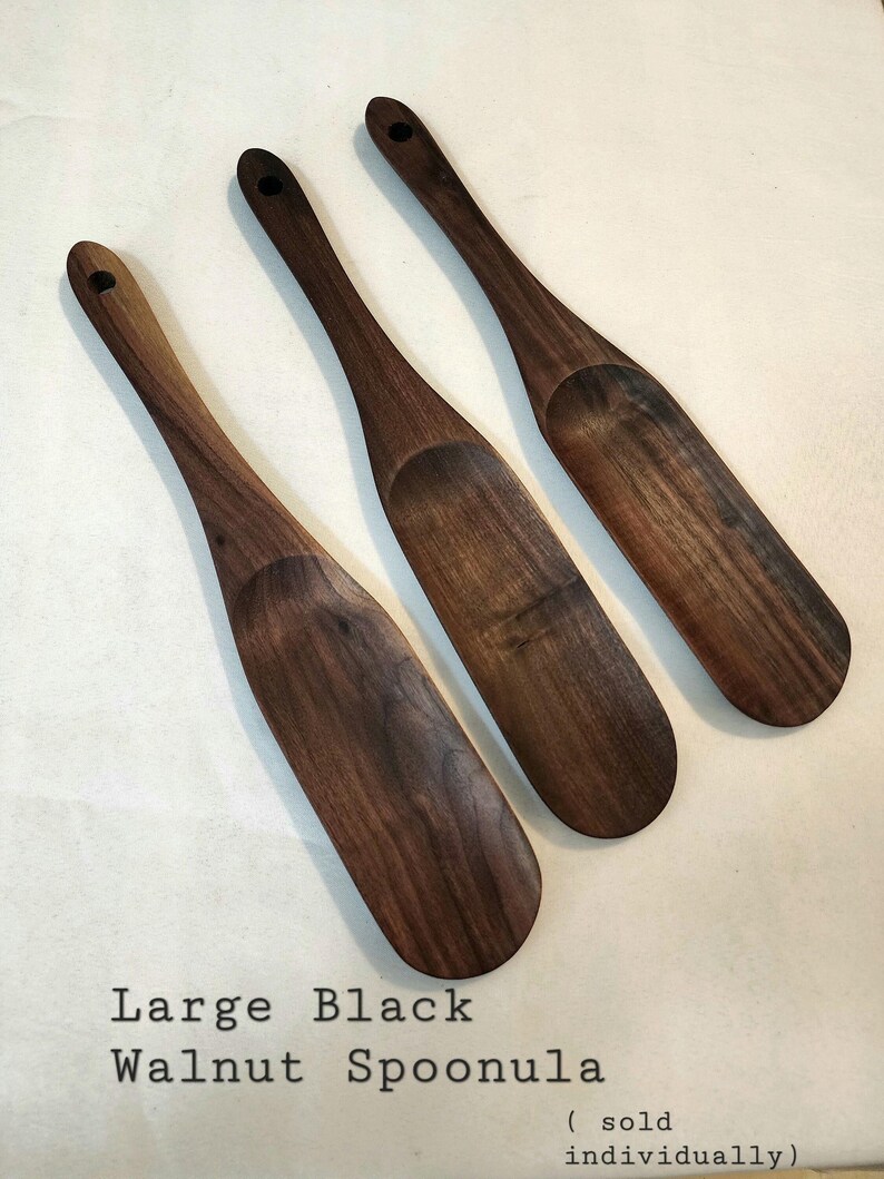 Spoonula Pattern Hand Carved Wooden Spoonula: Black Walnut, Cherry & Maple - Etsy