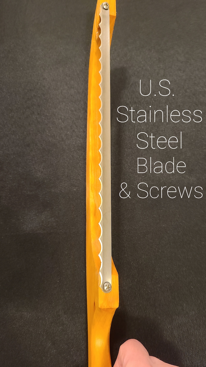 Bow Knife Bread Knife Cherry Wood Knife Bread Lame Left Etsy