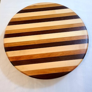 Wood Lazy Susan, 16-inch Lazy Susan in Black Walnut, Oak, Cherry/ Handmade and all food safe Lazy Susan, Turntable, table centerpiece