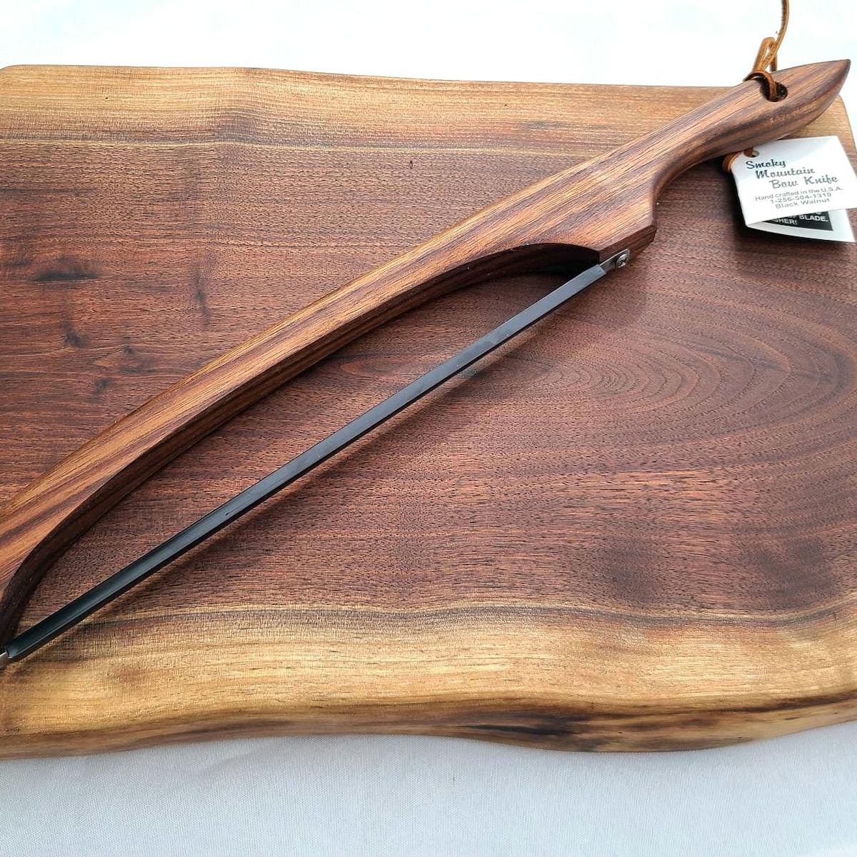 Walnut Bread Knife, Bread Knife, Bow Bread Knife, Fiddle Bread Knife, Wooden Bread Knife, Stainless Steel Blades, Kitchen Knife, Bread Lame - Etsy