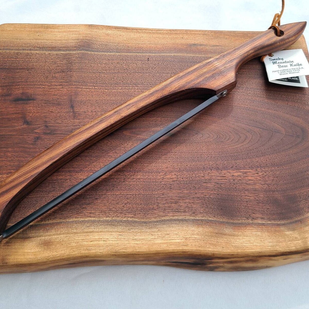 Walnut Bread Knife, Bread Knife, Bow Bread Knife, Fiddle Bread Knife, Wooden Bread Knife, Stainless Steel Blades, Kitchen Knife, Bread Lame - Etsy