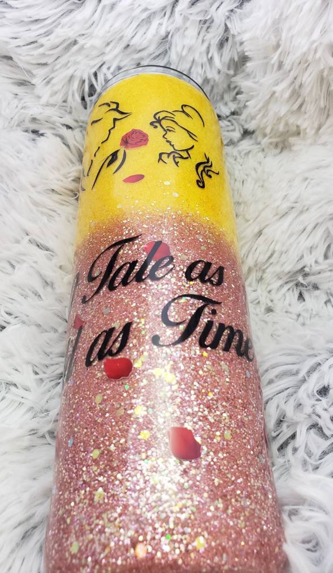 Beauty and the Beast Tumbler Disney Tumbler Princess cup Etsy