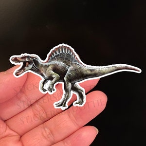 SPINOSAURUS Dinosaurier Aufkleber, Aufkleber, Spaß Aufkleber, Matte Laminat Vinyl Aufkleber, Schulanfang, Geschenk für Kinder, Dinosaurier Aufkleber