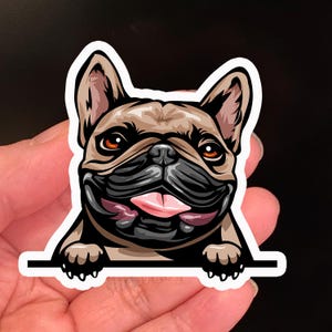 FRENCH BULLDOG Sticker, Dogs, Stickers, Fun Sticker, Vinyl Glossy Sticker, Back to School, Gift For Pet Owner, Dog, Gift For Vets, Pets