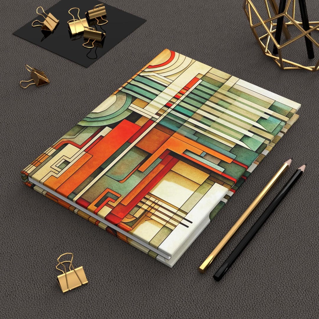 Frank Lloyd Wright Inspired Hardcover Journal | Architectural Style ...