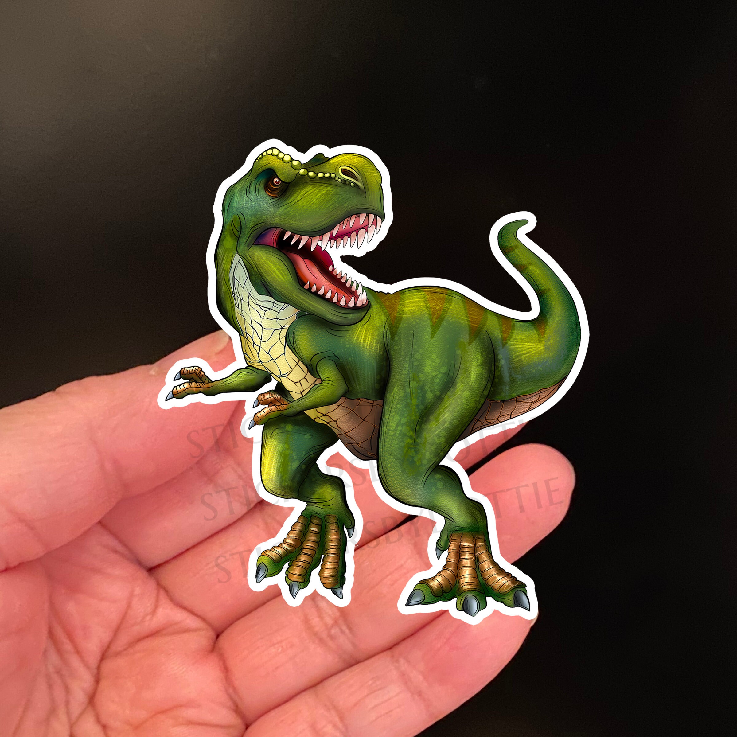 T Rex Ranch Sticker T-REX Dinosaur Sticker, Tyrannosaurus, Vibrant Colorful Fun Sticker ...