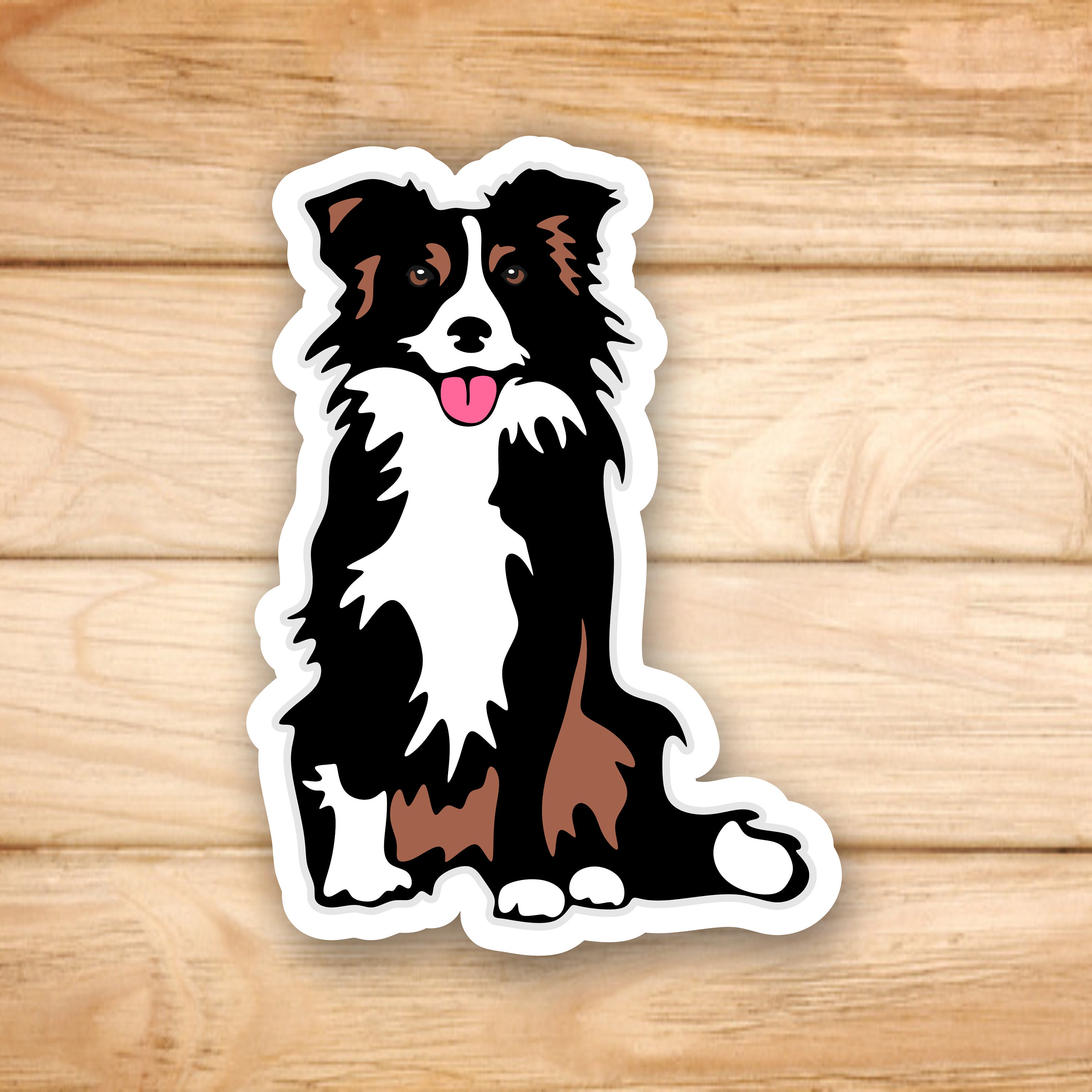 Border Collie Sticker Honden Stickers Fun Sticker Vinyl | Etsy