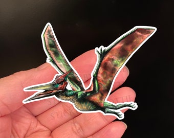 PTERANODON Dinosaur Sticker, Stickers, Fun Sticker, Matte Laminate Vinyl Sticker, Back to School, Gift For Kids, Dinosaur Stickers