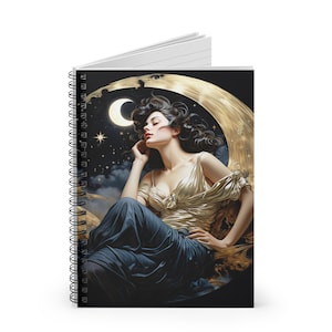 ART DECO Inspired Spiral Notebook | Elegant Vintage Design | 6x8 ~ 118 Ruled Line Pages | Perfect for Journaling, Goal Setting & Creativity