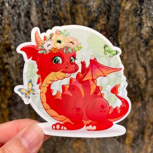 Baby Rode Draak Sticker | Stickers, Vinyl Waterdichte Sticker Sticker, Terug naar School, BFF Vriendschap Verjaardagscadeau, Leuke Sticker, Partij Gunsten