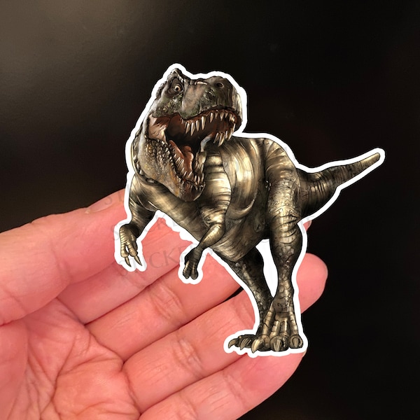 TYRANNOSAURUS Dinosaur Sticker, Stickers, Fun Sticker, Matte Laminate Vinyl Sticker, Back to School, Gift For Kids, Dinosaur Stickers