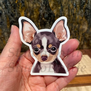 CHIHUAHUA DOG Sticker, Dogs, Stickers, Fun Sticker, Vinyl Waterproof Sticker, Back to School, Gift For Pet Owner, Dog, Gift For Vets, Pets