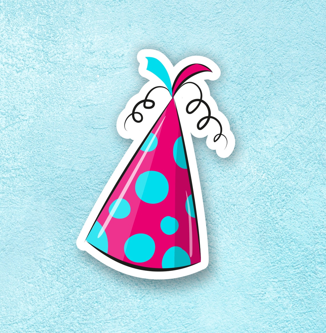 Party Hat Sticker Fun Laptop Sticker Vinyl Sticker Back to Etsy