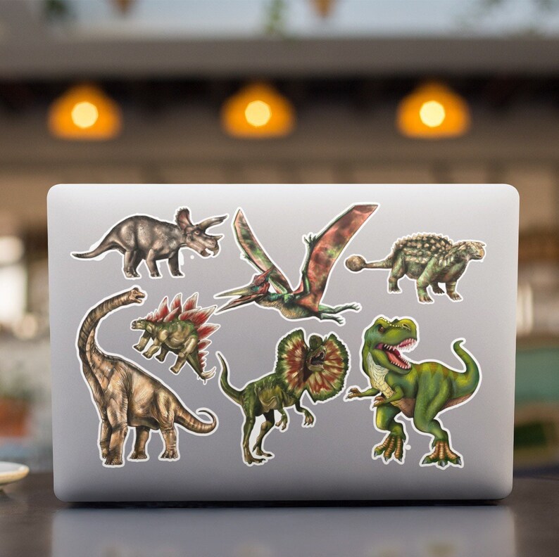 T-REX Dinosaur Sticker, Tyrannosaurus, Vibrant Colorful Fun Sticker ...
