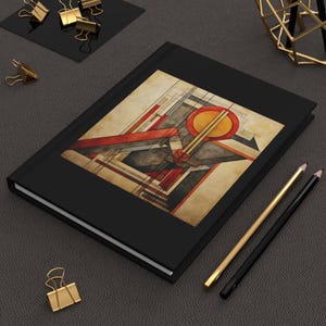 Hardcover | Frank Lloyd Wright Inspired Matte Journal 5.75&quot;x8&quot; | 150 Lined Pages Vibrant Colors Iconic Design Perfect Gift Creativity Notes