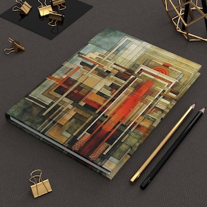 Hardcover | Frank Lloyd Wright Inspired Matte Journal 5.75&quot;x8&quot; | 150 Lined Pages Vibrant Colors Iconic Design Perfect Gift Creativity Notes