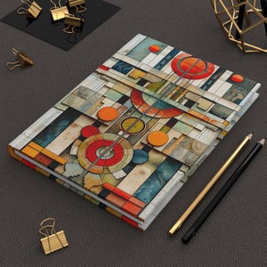 Hardcover | Frank Lloyd Wright Inspired Matte Journal 5.75&quot;x8&quot; | 150 Lined Pages Vibrant Colors Iconic Design Perfect Gift Creativity Notes