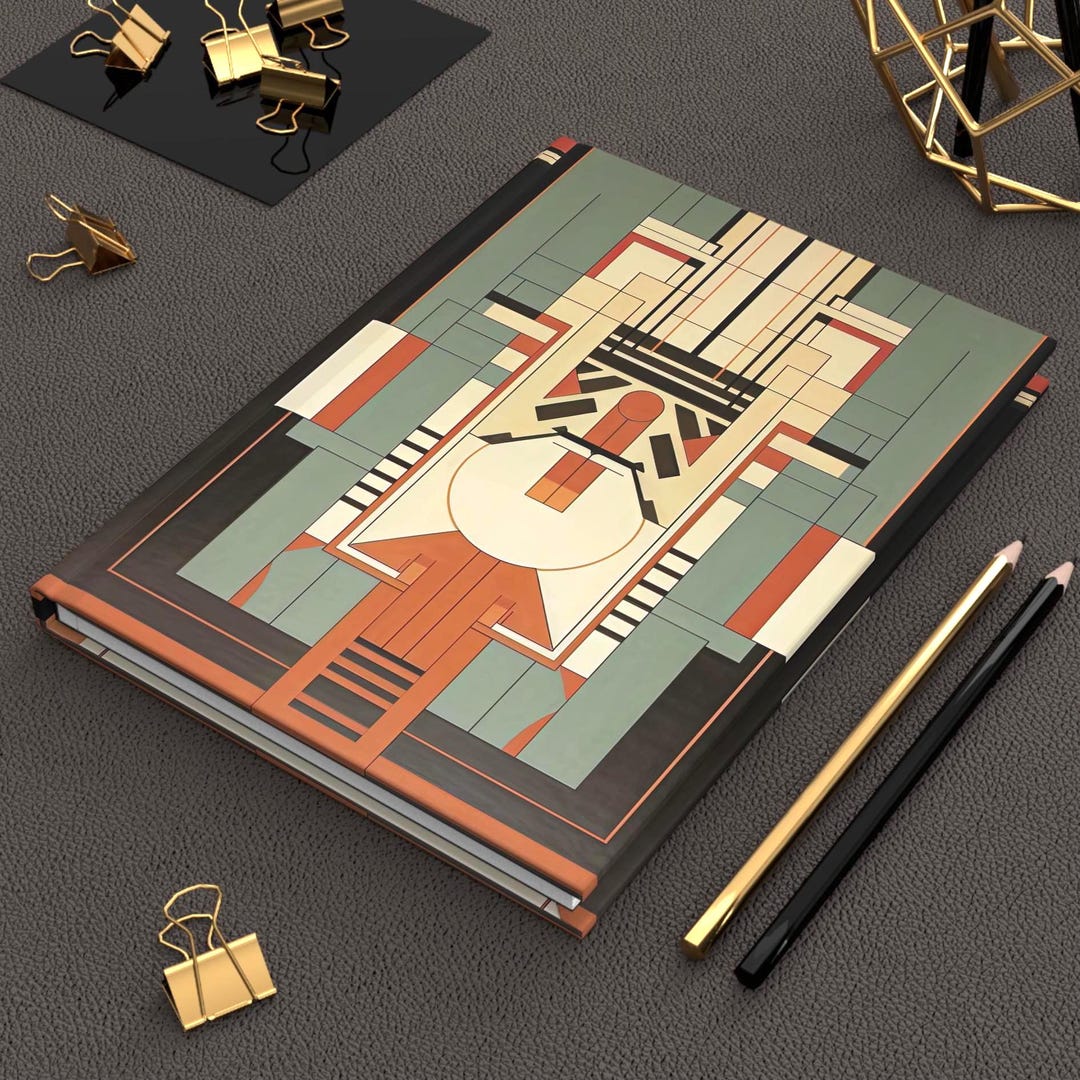 Frank Lloyd Wright Inspired Hardcover Journal | Architectural Style ...