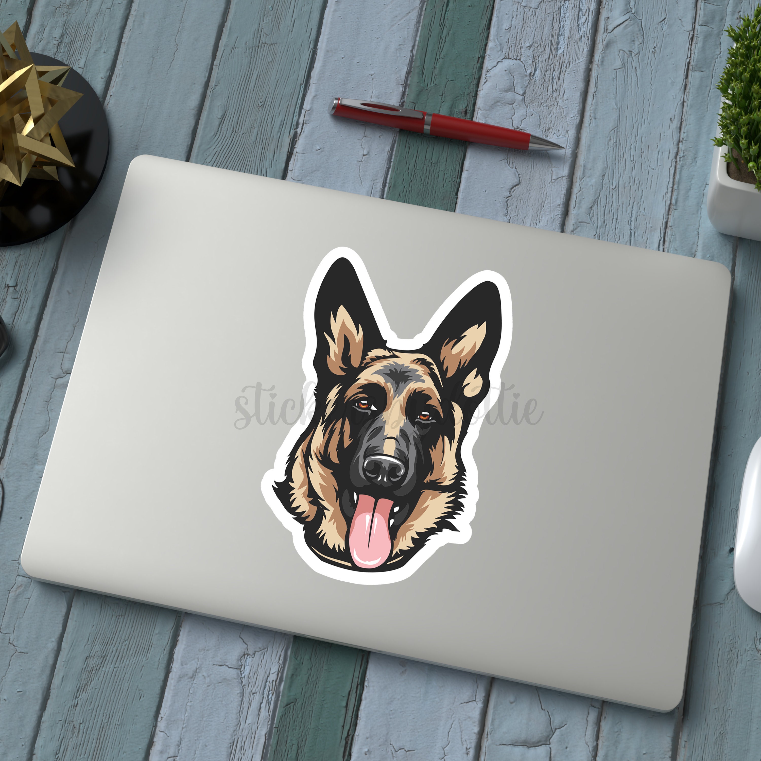 Gsd Sticker GERMAN SHEPHERD Dog Sticker | Sticker for Dog Animal Lovers, GSD ...